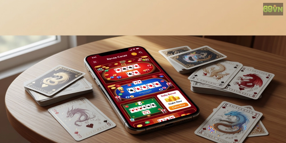 Hình minh họa khái niệm game bài đổi thưởng 69vn với giao diện chơi hấp dẫn và an toàn